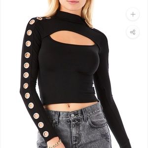 Emma and Sam Grommet Long Sleeve T-Shirt